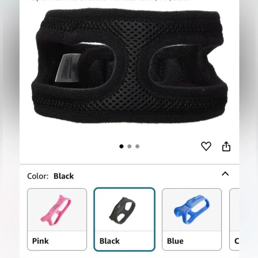 Vel Pro Mesh Black Dog Collar